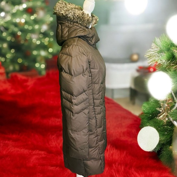 Eddie Bauer ‘Lodge’ Goose Down-Filled Winter Parka in Chocolate Brown Size M - Picture 13 of 16